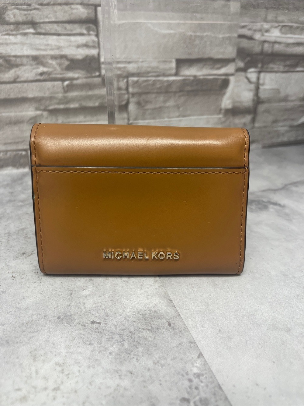 Michael Kors Manhattan Backpack Satchel & Matching Wallet Brown MK Logo - Picture 13 of 15